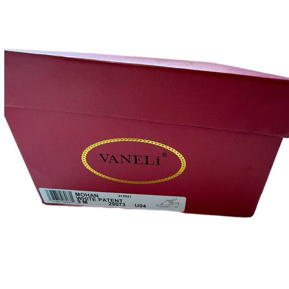 NWT Vaneli Mohan White Patent T-Strap Wedge Sandals Size 9 - Picture 6 of 6